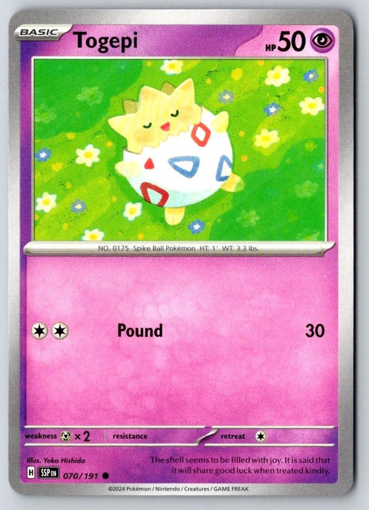 Togepi 070/191 Common Surging Sparks Pokemon Near Mint