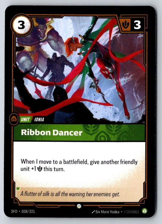 Ribbon Dancer 038/221 Common Spiritforged Riftbound Near Mint