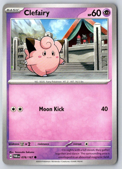 Clefairy 078/167 Common Twilight Masquerade Pokemon Near Mint