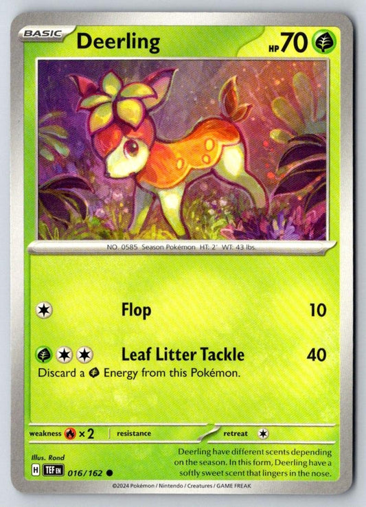 Deerling 016/162 Common Temporal Forces Pokemon Near Mint
