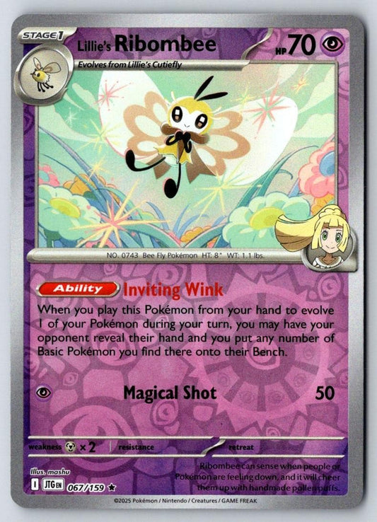 Lillie's Ribombee 067/159 Rare Journey Together Pokemon Holo Near Mint