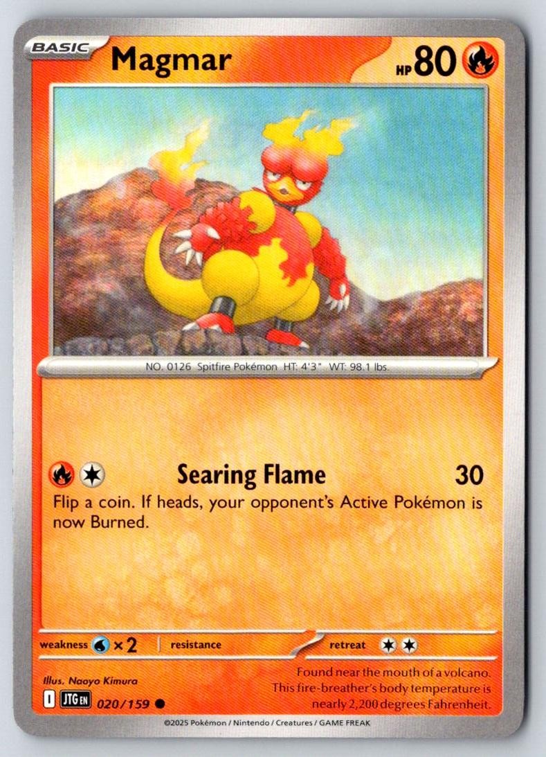 Magmar 020/159 Common Journey Together Pokemon Near Mint