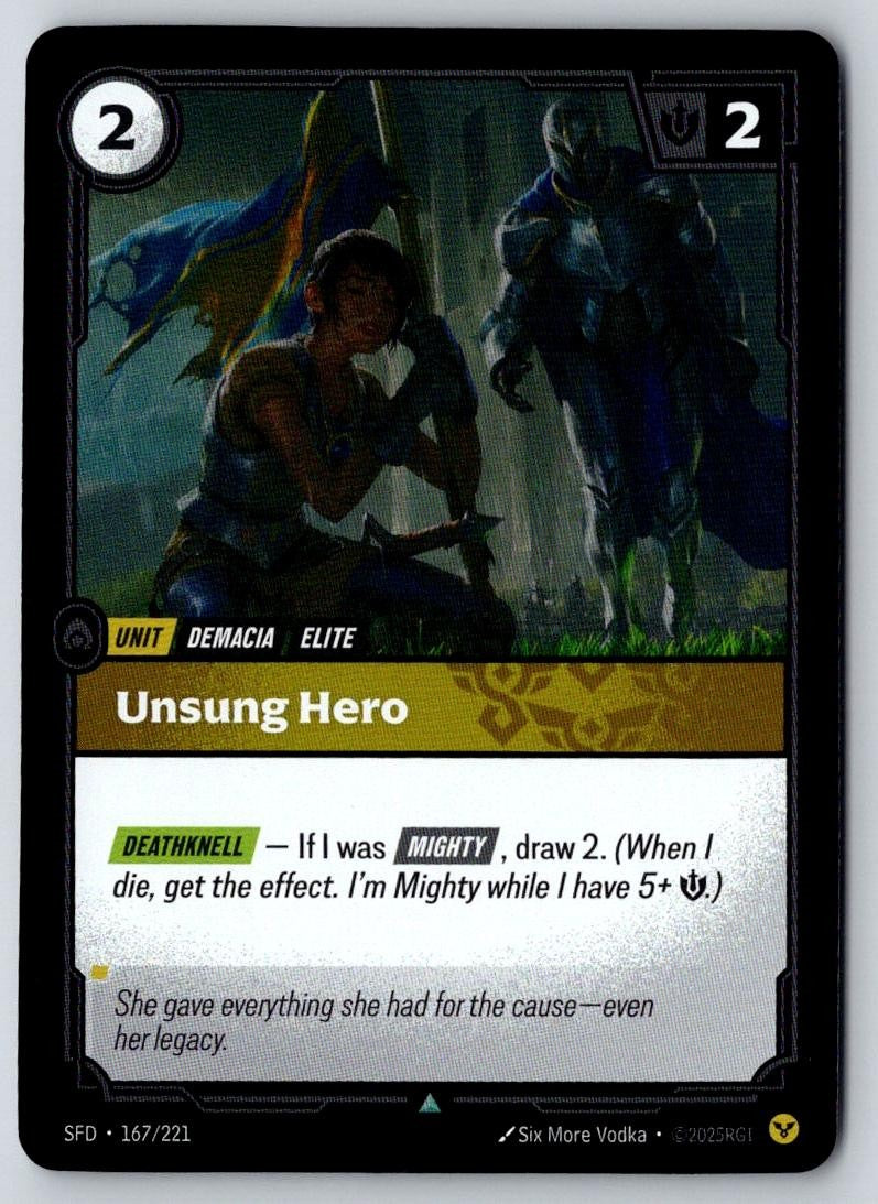 Unsung Hero 167/221 Uncommon Spiritforged Riftbound Near Mint