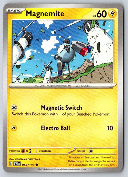 Magnemite 063/198 Common Scarlet & Violet Pokemon Near Mint