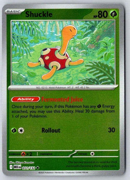 Shuckle 011/132 Uncommon Mega Evolution Pokemon Near Mint