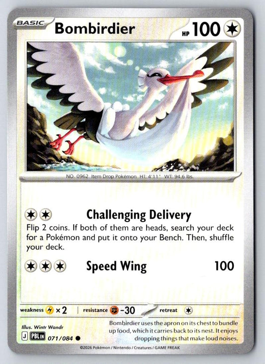Bombirdier 071/084 Common Pitch Black Pokemon Near Mint