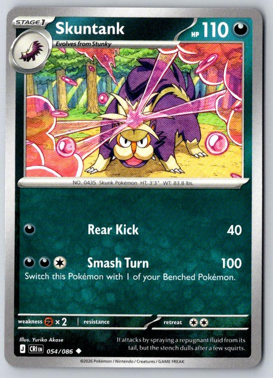 Skuntank 054/086 Uncommon Chaos Rising Pokemon Near Mint
