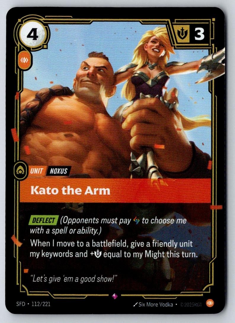 Kato the Arm 112/221 Rare Spiritforged Riftbound Foil Near Mint
