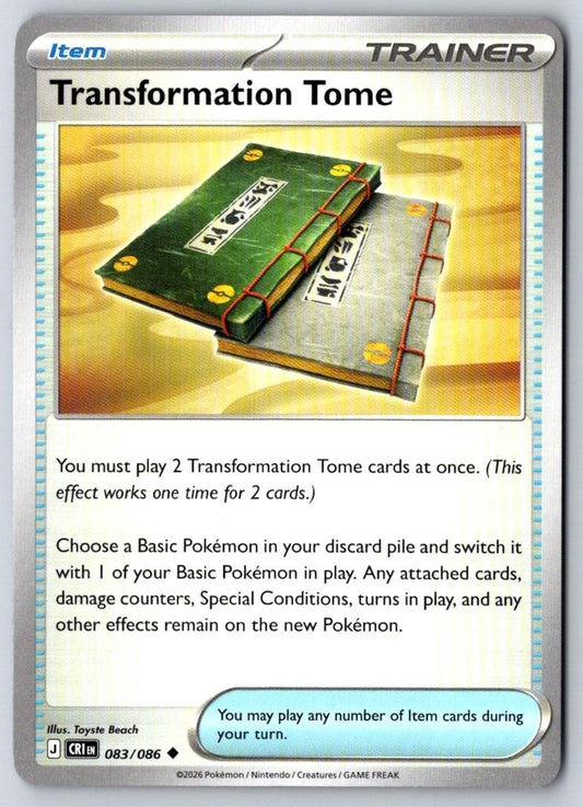 Transformation Tome 083/086 Uncommon Chaos Rising Pokemon Near Mint