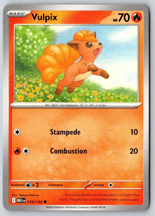 Vulpix 019/132 Common Mega Evolution Pokemon Near Mint