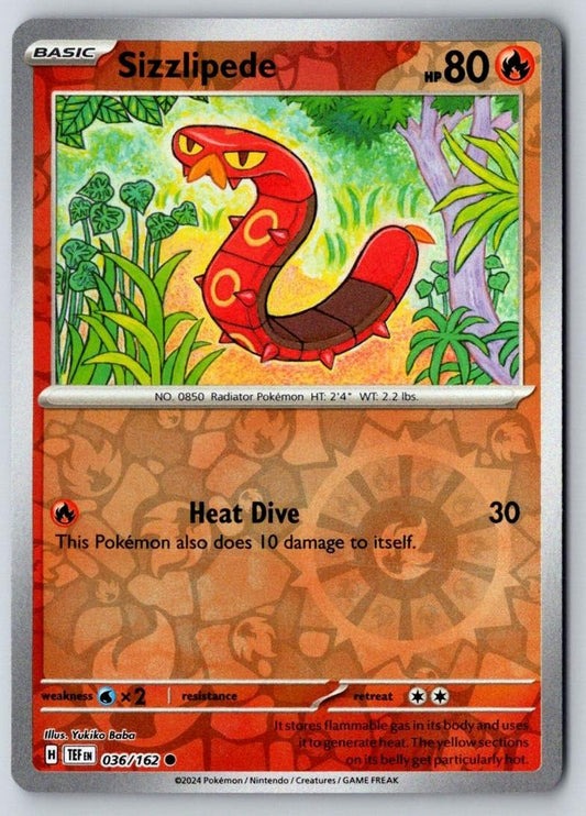 Sizzlipede 036/162 Common Temporal Forces Pokemon Near Mint