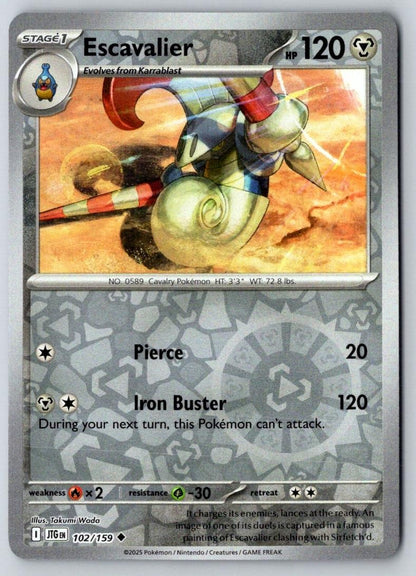 Escavalier 102/159 Uncommon Journey Together Pokemon Near Mint