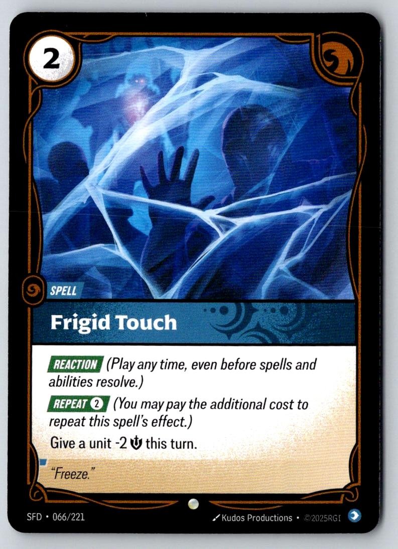 Frigid Touch 066/221 Common Spiritforged Riftbound Near Mint