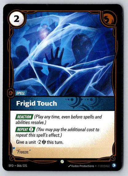 Frigid Touch 066/221 Common Spiritforged Riftbound Near Mint