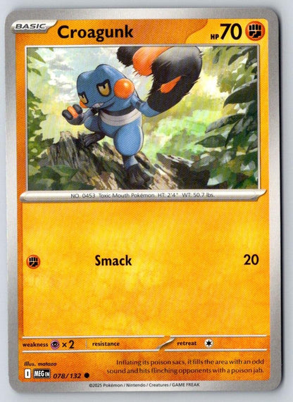 Croagunk 078/132 Common Mega Evolution Pokemon Near Mint