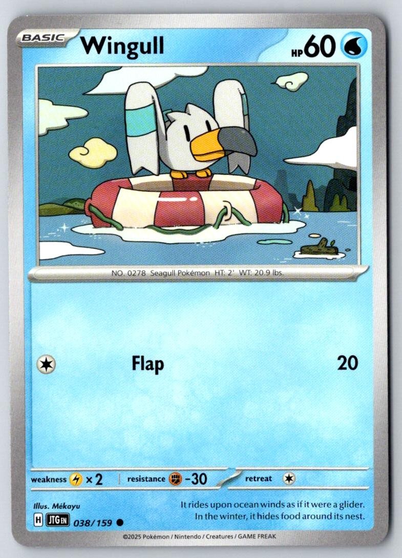 Wingull 038/159 Common Journey Together Pokemon Near Mint