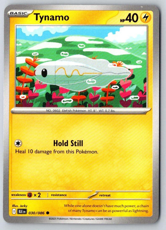 Tynamo 030/086 Common Black Bolt Pokemon Near Mint