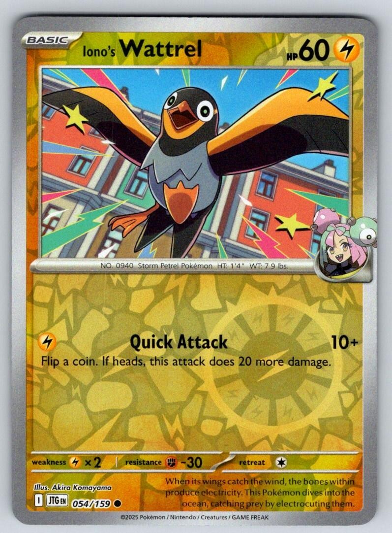 Iono's Wattrel 054/159 Common Journey Together Pokemon Near Mint