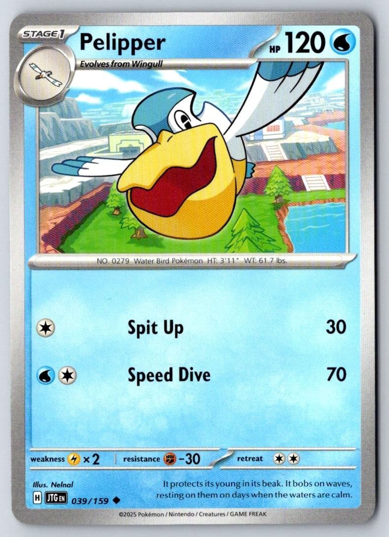 Pelipper 039/159 Uncommon Journey Together Pokemon Near Mint