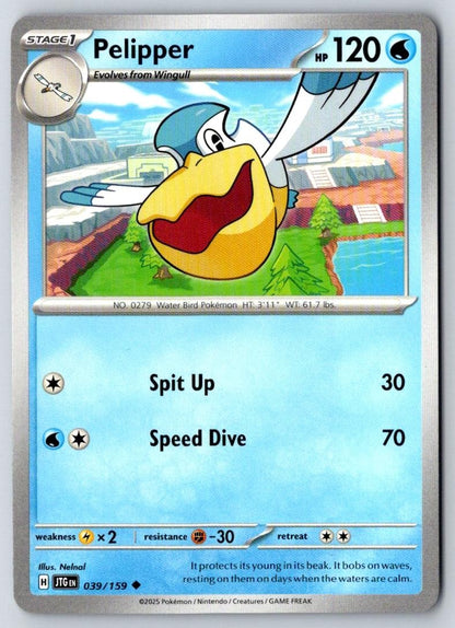 Pelipper 039/159 Uncommon Journey Together Pokemon Near Mint