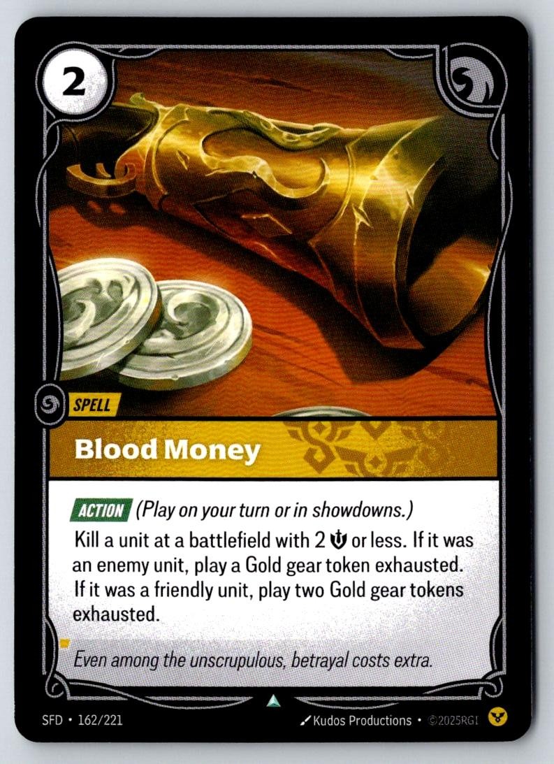 Blood Money 162/221 Uncommon Spiritforged Riftbound Near Mint