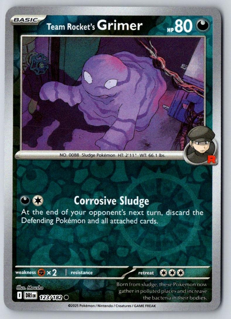Team Rocket's Grimer 123/182 Common Destined Rivals Pokemon Near Mint