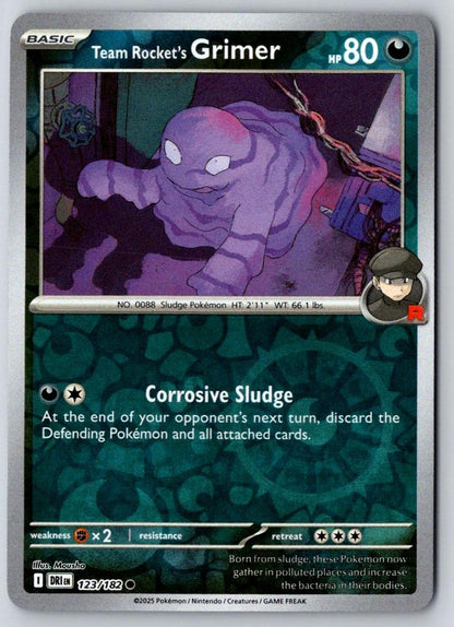 Team Rocket's Grimer 123/182 Common Destined Rivals Pokemon Near Mint