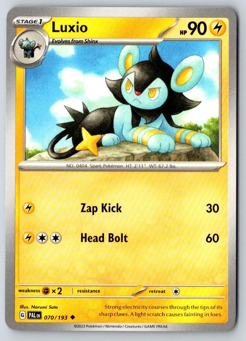 Luxio 070/193 Uncommon Paldea Evolved Pokemon Near Mint