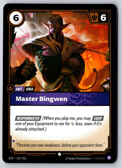 Master Bingwen 127/221 Common Spiritforged Riftbound Near Mint