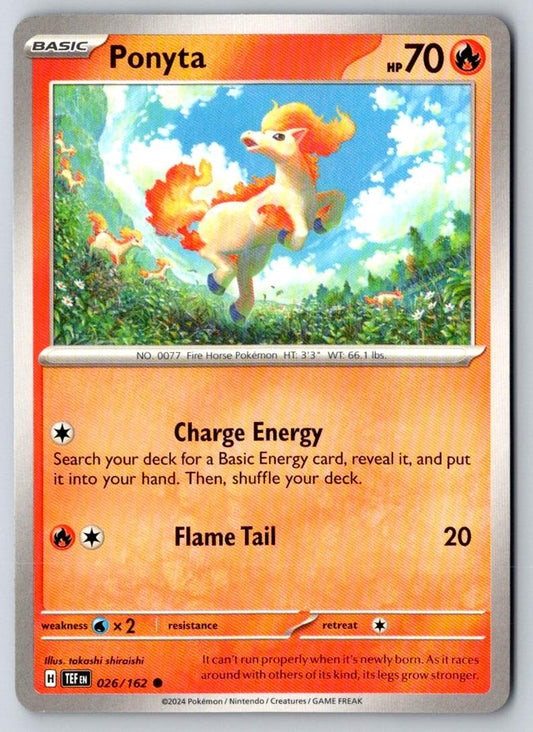 Ponyta 026/162 Common Temporal Forces Pokemon Near Mint