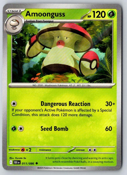 Amoonguss 011/086 Uncommon Black Bolt Pokemon Near Mint