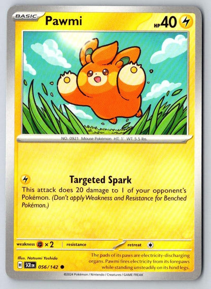 Pawmi 56/142 Common Stellar Crown Pokemon Near Mint