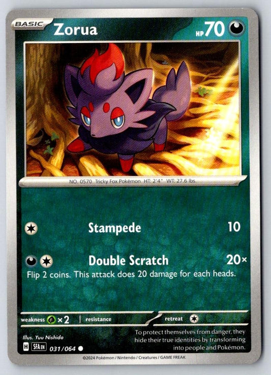 Zorua 031/064 Common Shrouded Fable Pokemon Near Mint