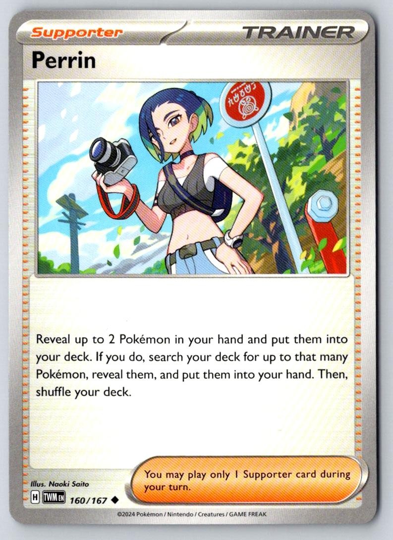 Perrin 160/167 Uncommon Twilight Masquerade Pokemon Near Mint
