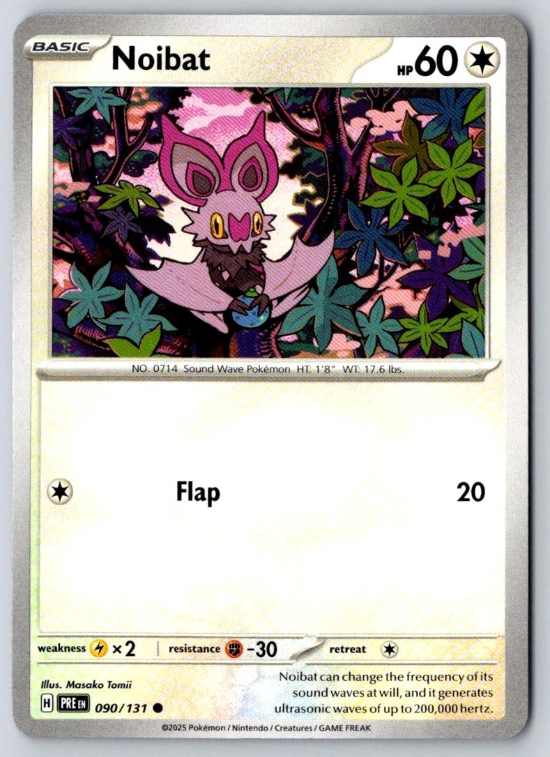 Noibat 090/131 Common Prismatic Evolutions Pokemon Near Mint