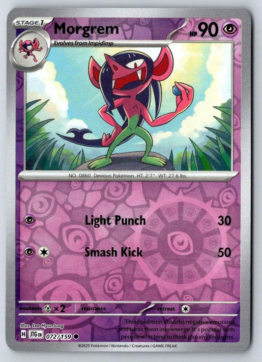 Morgrem 072/159 Common Journey Together Pokemon Near Mint