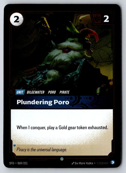 Plundering Poro 069/221 Common Spiritforged Riftbound Near Mint