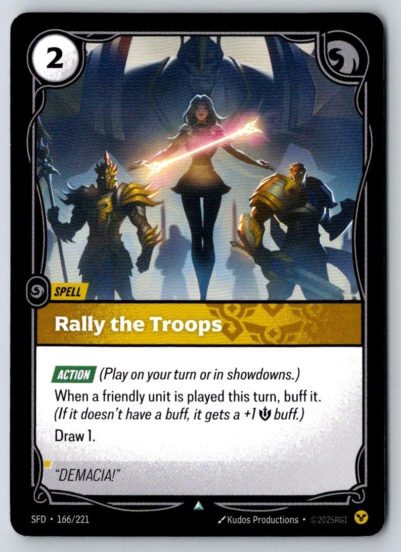 Rally the Troops 166/221 Uncommon Spiritforged Riftbound Near Mint