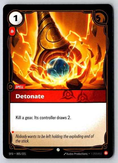 Detonate 005/221 Common Spiritforged Riftbound Near Mint