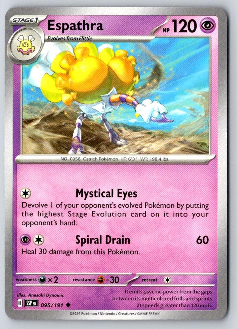Espathra 095/191 Uncommon Surging Sparks Pokemon Near Mint