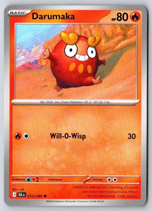 Darumaka 013/086 Common Black Bolt Pokemon Near Mint