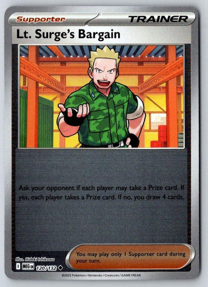 Lt. Surge's Bargain 120/132 Uncommon Mega Evolution Pokemon Near Mint