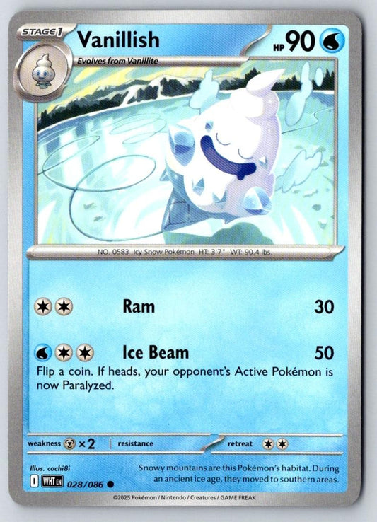 Vanillish 028/086 Common White Flare Pokemon Near Mint