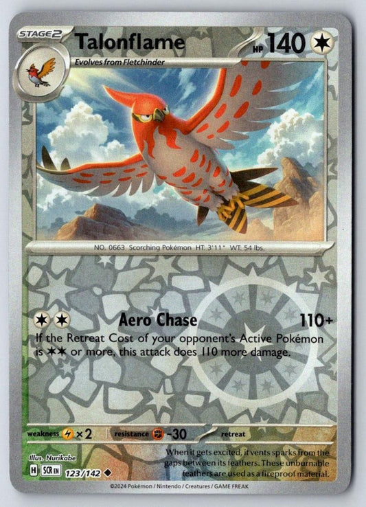 Talonflame 123/142 Uncommon Stellar Crown Pokemon Near Mint
