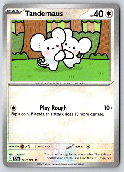 Tandemaus 157/191 Common Surging Sparks Pokemon Near Mint