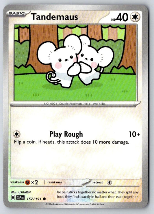 Tandemaus 157/191 Common Surging Sparks Pokemon Near Mint