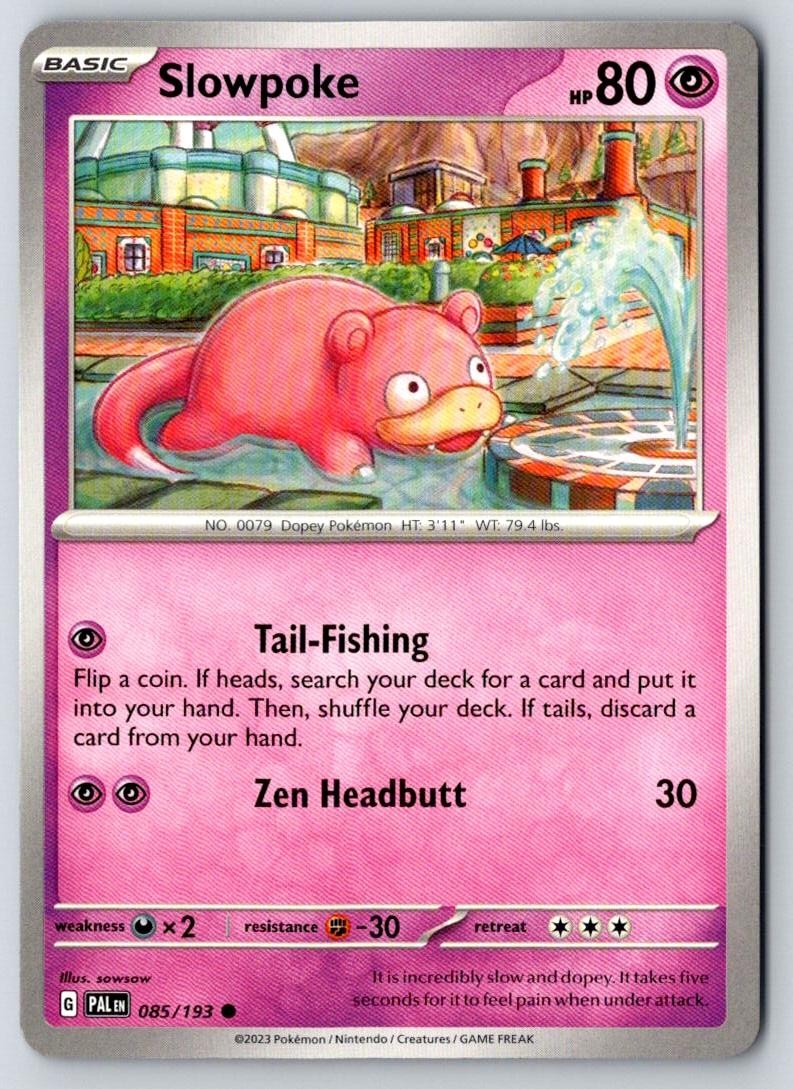Slowpoke 085/193 Common Paldea Evolved Pokemon Near Mint