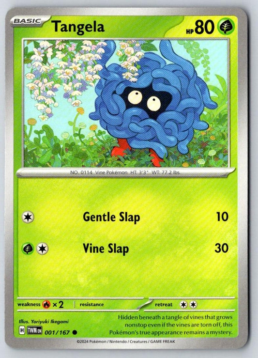 Tangela 001/167 Common Twilight Masquerade Pokemon Near Mint