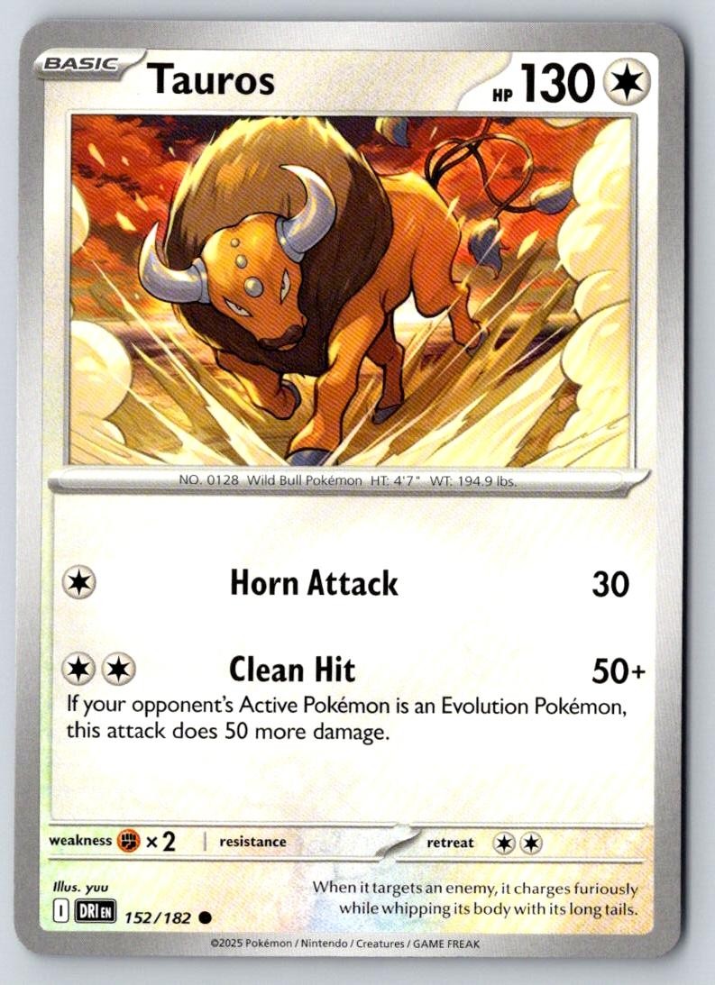 Tauros 152/182 Common Destined Rivals Pokemon Near Mint