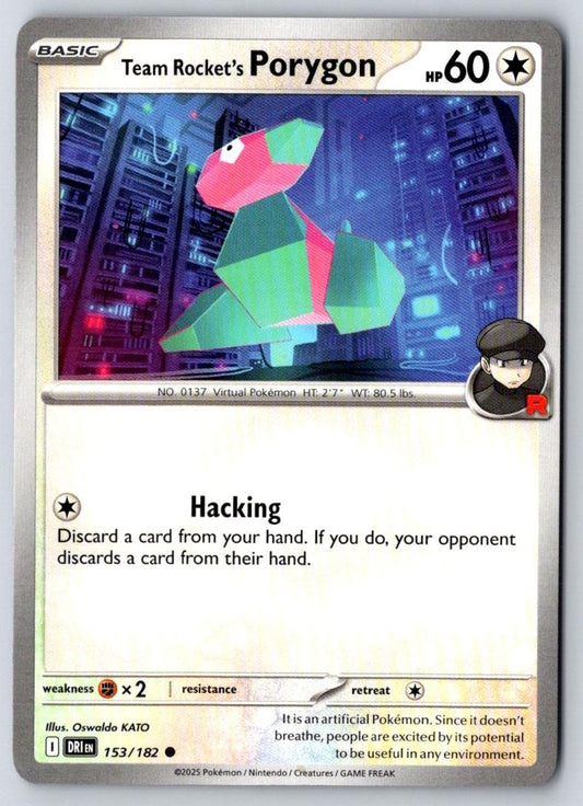 Team Rocket's Porygon 153/182 Common Destined Rivals Pokemon Near Mint
